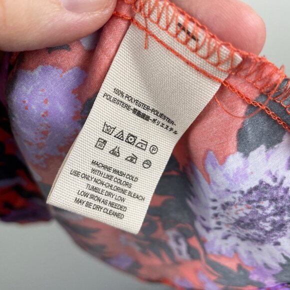 Free People Bright Floral Dress w/ Button Details - Size 6 - Great Pre-Owned Con - Picture 6 of 8